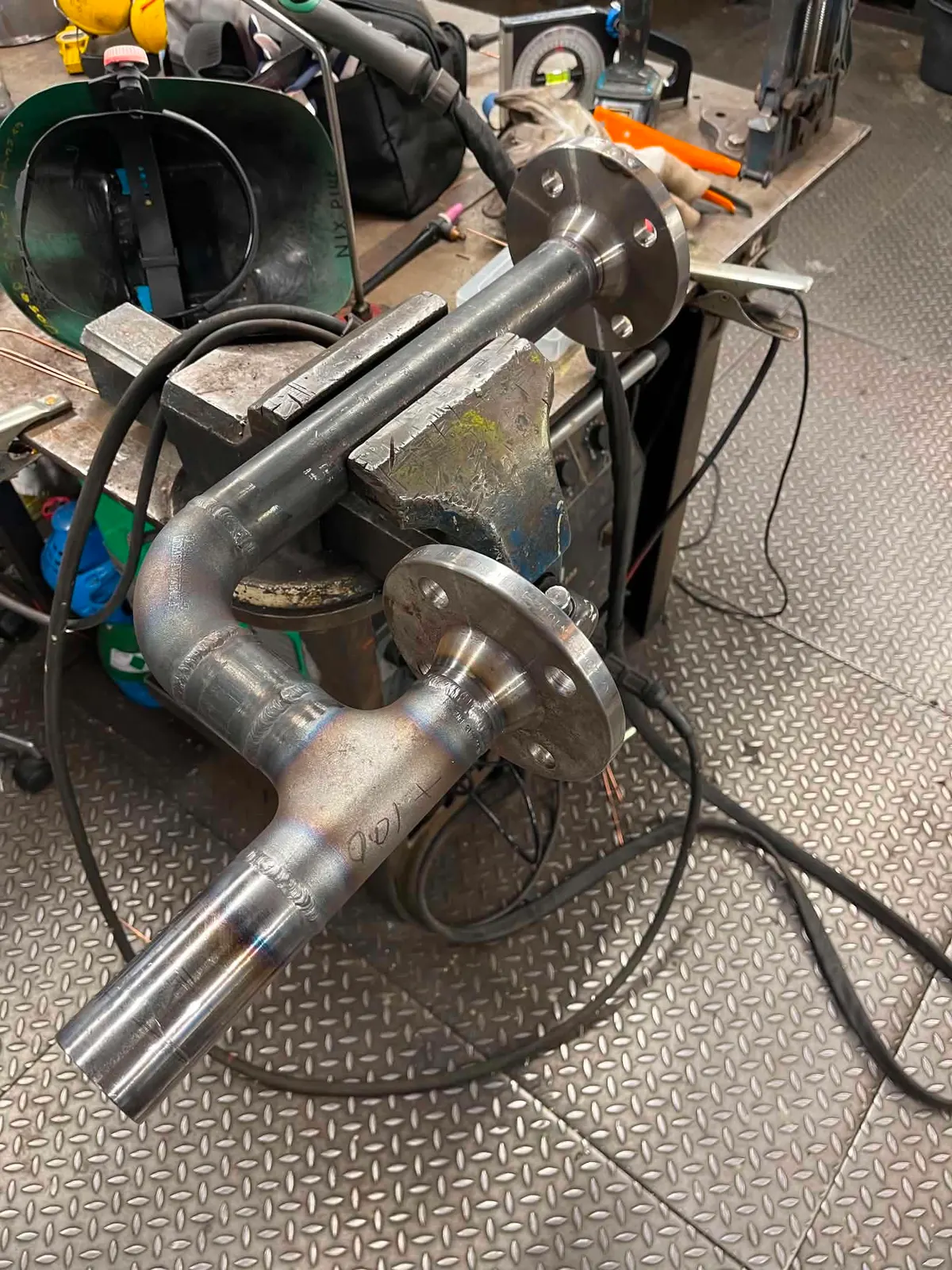 TIG-svejst rørsamling med flanger udført af Westh Industries